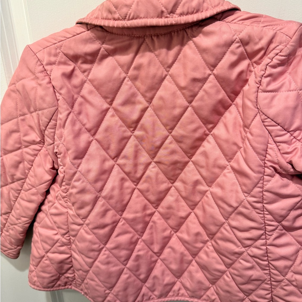 Official Burberry Pink Quilted Jacket - Size 24-36M - Picture 5 of 6